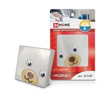 Светильник ночник "Медведь" InHome NL04-BW 220В с фото реле картинка 